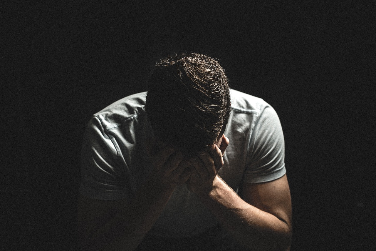 a guy in the dark