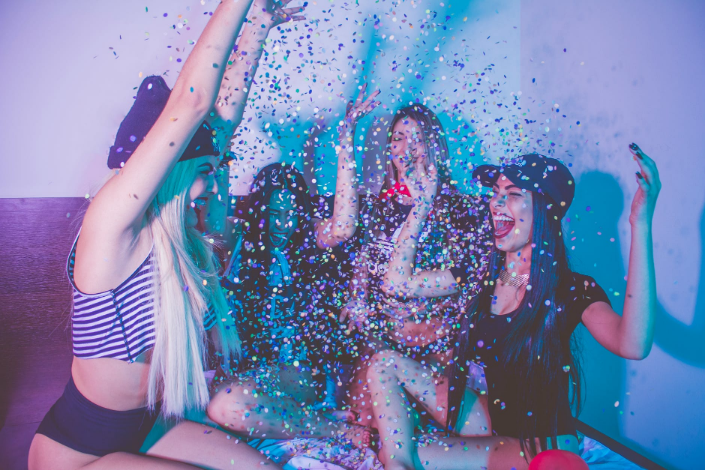 a group of women in a party